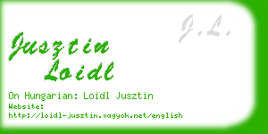 jusztin loidl business card